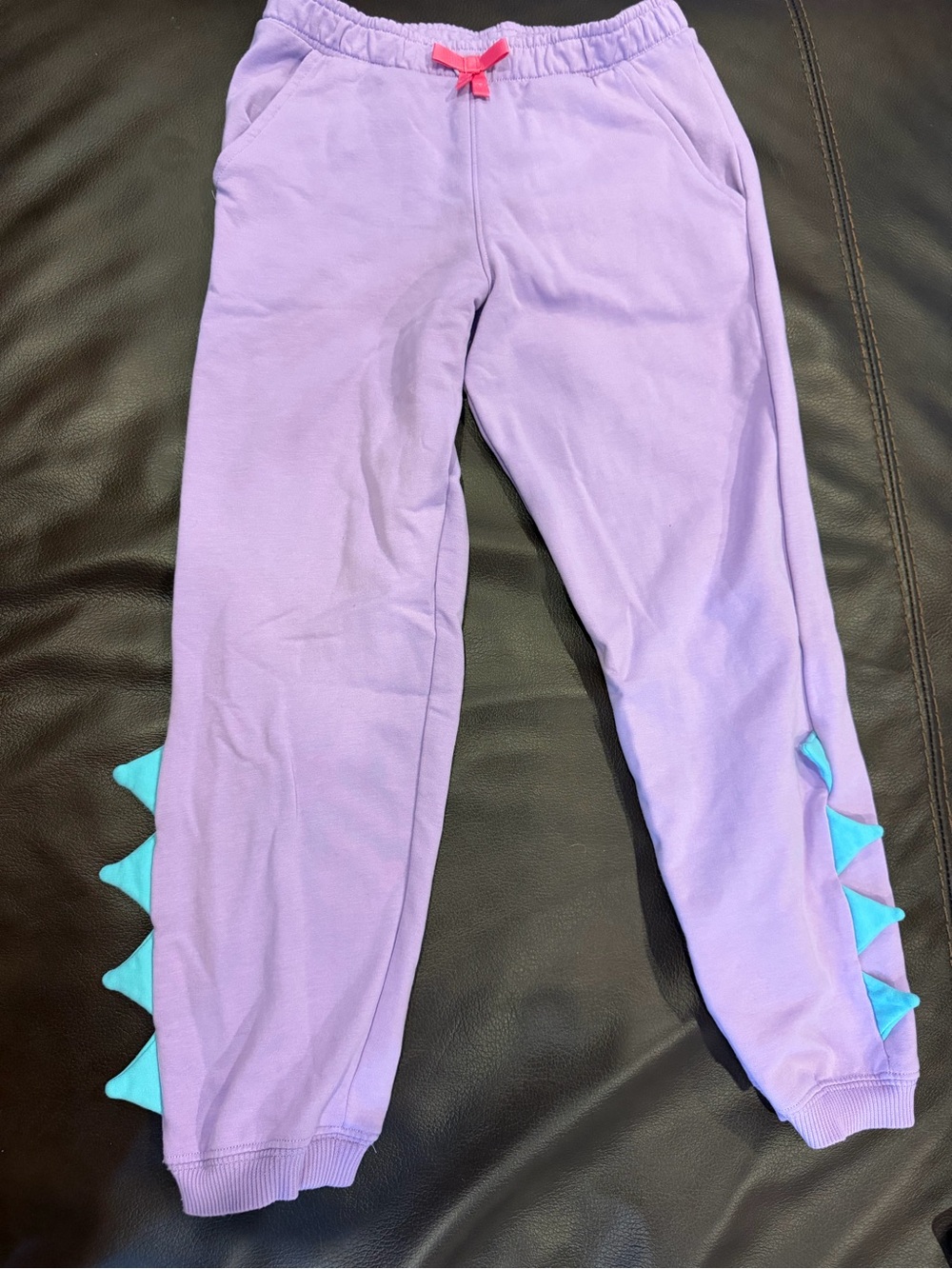 Gymboree Lavender Jogger Pants with Aqua Spike Accents